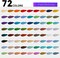 Oil Pastels for Artists, 72 Landscapes Colors Artist Soft Oil Pastel Set Vibrant and Creamy, Oil Pastel Ideal for Sketching, Decorative Painting, Making Pictures Like Oil Painting